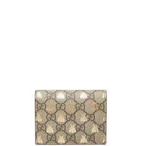 Gucci Bee Print GG Supreme Beige Brown Gold